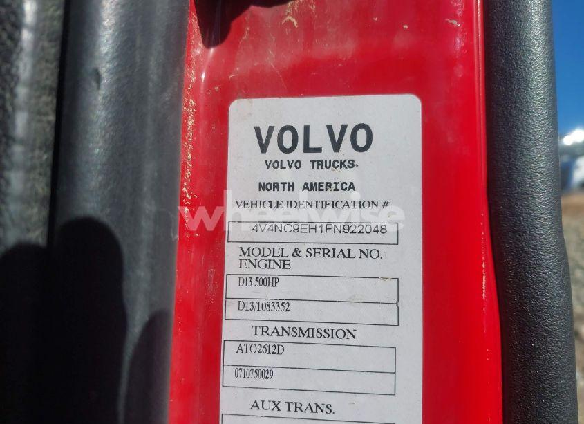 Photo 8 of 2015 Volvo Vn VNL (VIN 4V4NC9EH1FN922048)