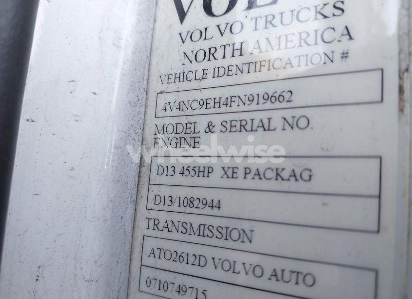 Photo 8 of 2015 Volvo Vn VNL (VIN 4V4NC9EH4FN919662)