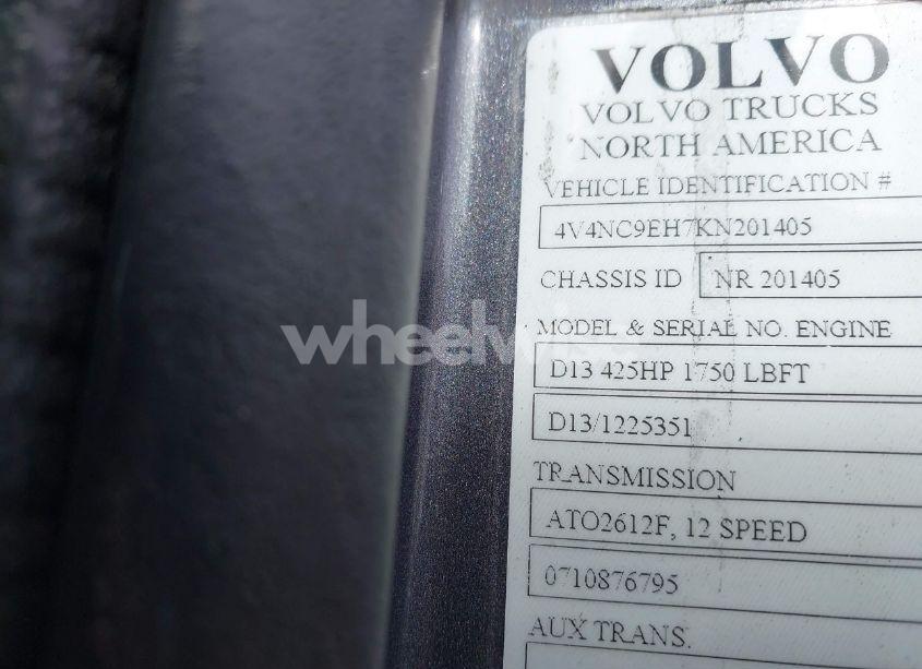 Photo 8 of 2019 Volvo Vnl (VIN 4V4NC9EH7KN201405)