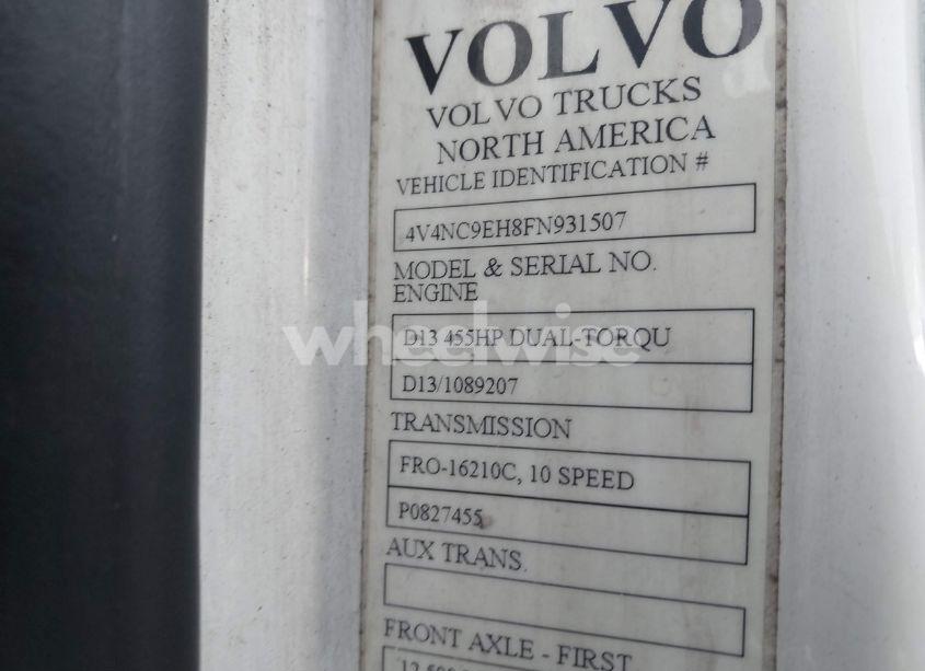 Photo 8 of 2015 Volvo Vn VNL (VIN 4V4NC9EH8FN931507)