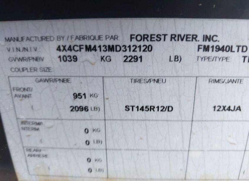 Photo 9 of 2021 Rockwood Free194ltd (VIN 4X4CFM413MD312120)