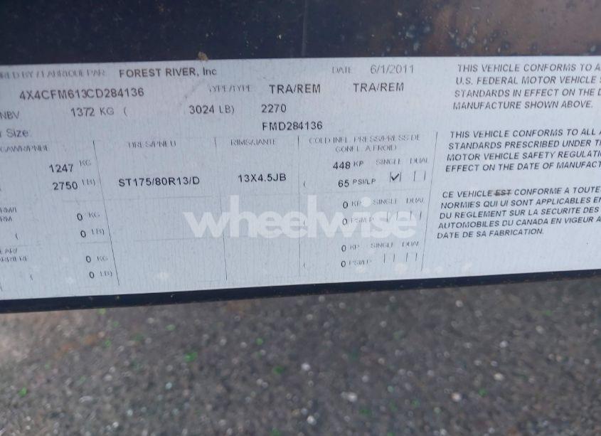 Photo 9 of 2012 Unknown Freedom N/A (VIN 4X4CFM613CD284136)