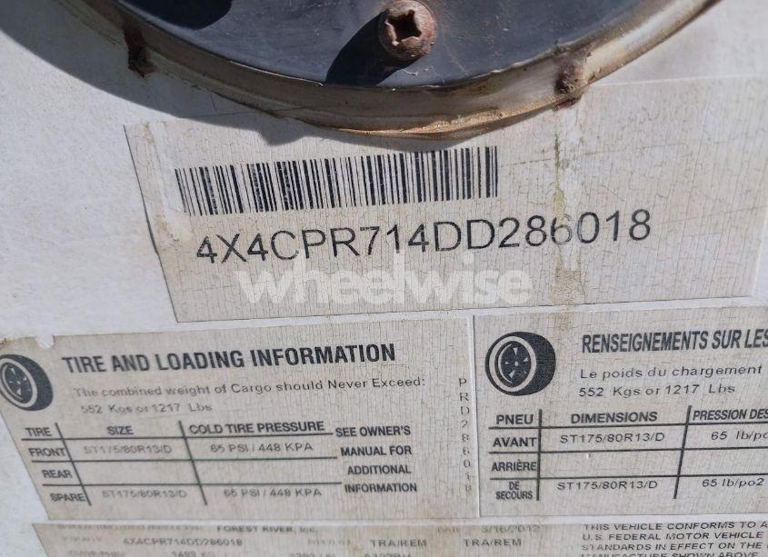 Photo 9 of 2013 Forest River ROCKWOOD (VIN 4X4CPR714DD286018)