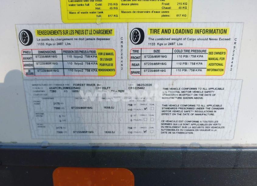 Photo 9 of 2021 Forest River CEDAR CREEK 35LFT (VIN 4X4FCRL20MS225462)