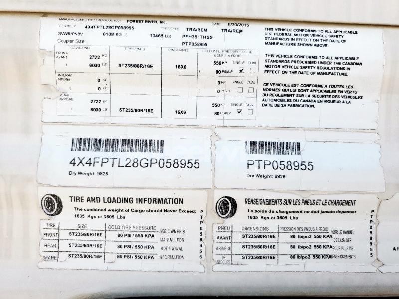 Photo 10 of 2016 PUMA RV N/A (VIN 4X4FPTL28GP058955)