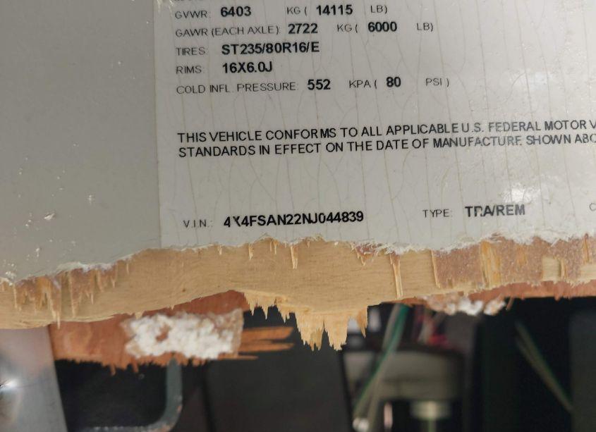 Photo 9 of 2022 Forest River SANDPIPER (VIN 4X4FSAN22NJ044839)