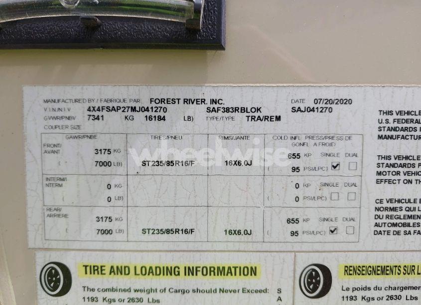 Photo 9 of 2021 Forest River SANDPIPER (VIN 4X4FSAP27MJ041270)