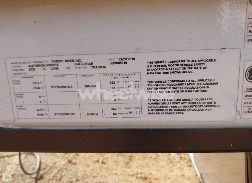 Photo 9 of 2018 Salem Other N/A (VIN 4X4FSBK20JV005616)