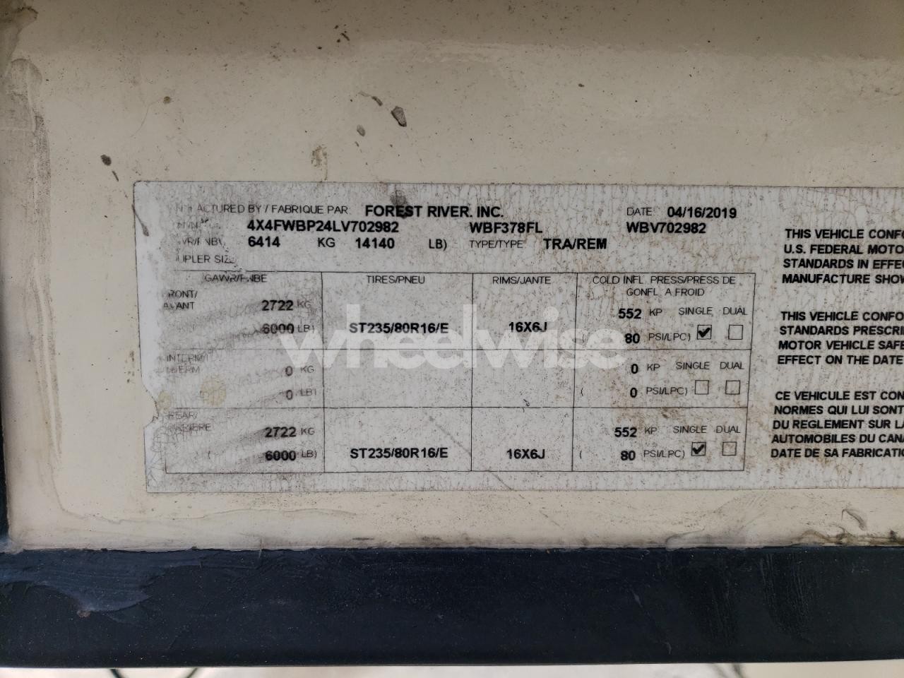 Photo 10 of 2020 FORESRIVER HERITAGE (VIN 4X4FWBP24LV702982)