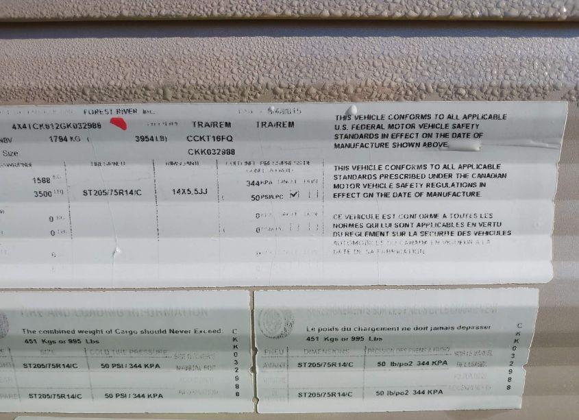 Photo 9 of 2016 Unknown M-16fq WOLF PUP (VIN 4X4TCK612GK032988)