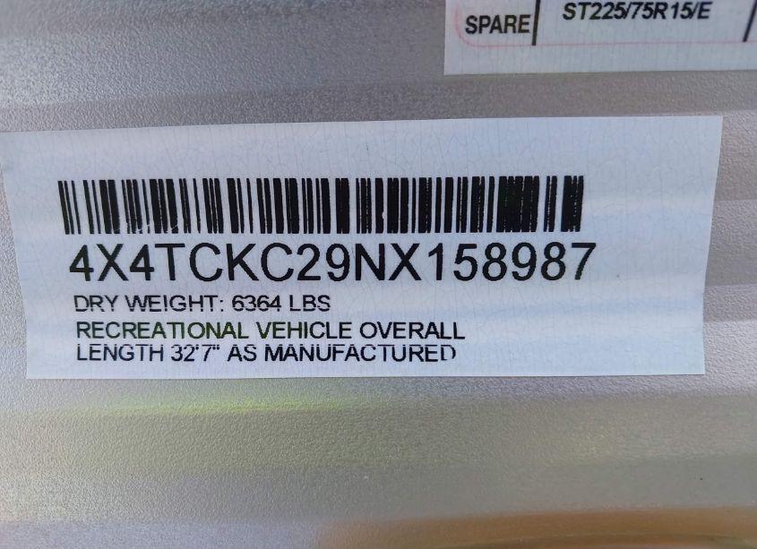 Photo 9 of 2022 Forest River CHEROKEE (VIN 4X4TCKC29NX158987)