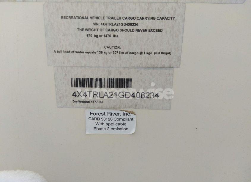 Photo 9 of 2016 Forest River RIVER ROCK (VIN 4X4TRLA21GD408234)