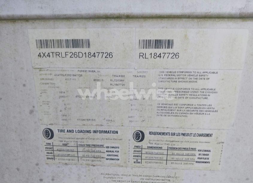 Photo 9 of 2013 Rockwood Other (VIN 4X4TRLF26D1847726)