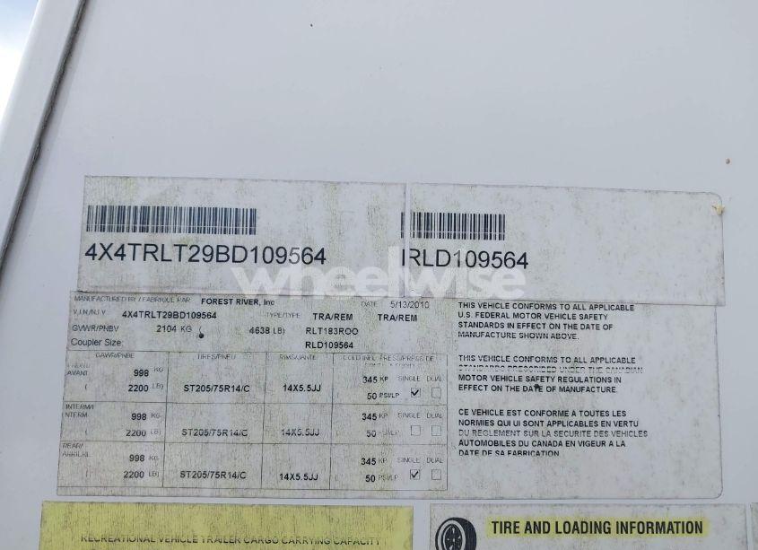 Photo 9 of 2011 Rockwood Roo 183 TRAVEL TRAILER (VIN 4X4TRLT29BD109564)