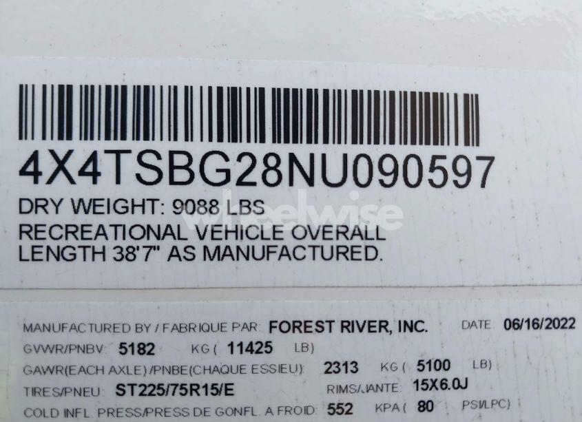 Photo 9 of 2022 Salem Other (VIN 4X4TSBG28NU090597)