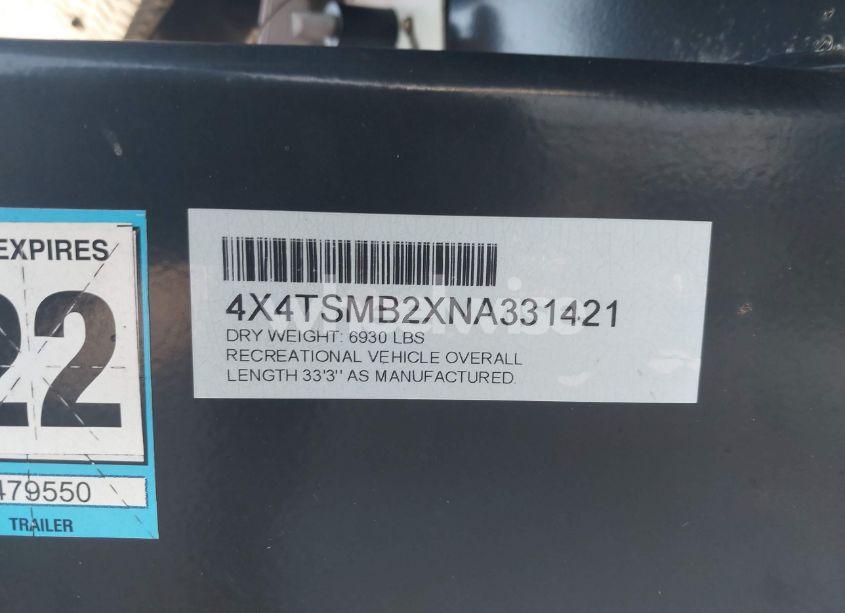 Photo 9 of 2022 Forest River OTHER (VIN 4X4TSMB2XNA331421)