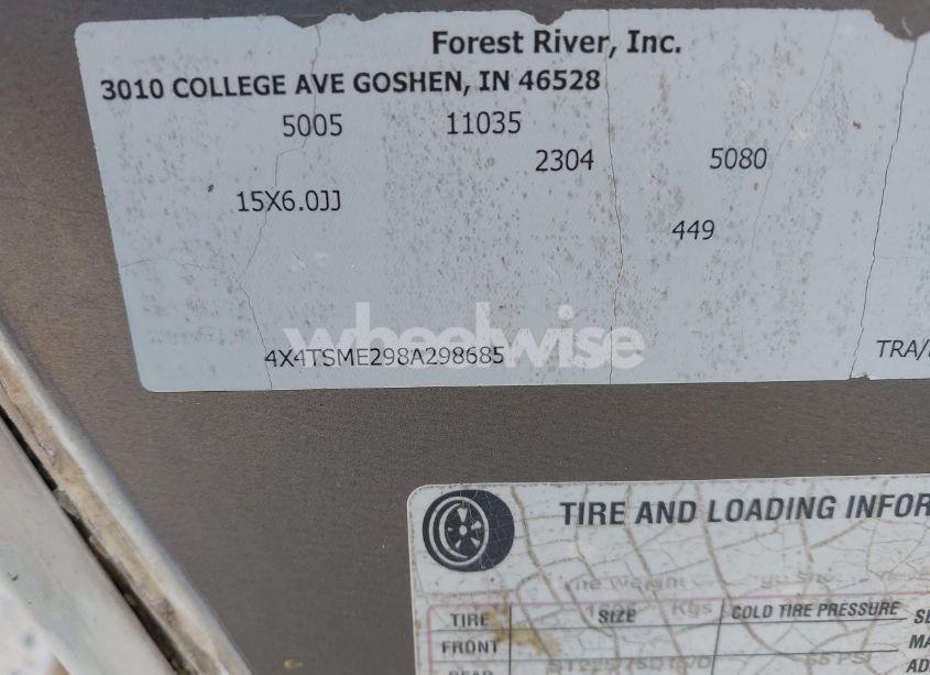 Photo 9 of 2008 Salem Sa (VIN 4X4TSME298A298685)