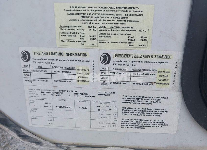 Photo 9 of 2021 Forest River SALEM (VIN 4X4TSMT14MY009739)