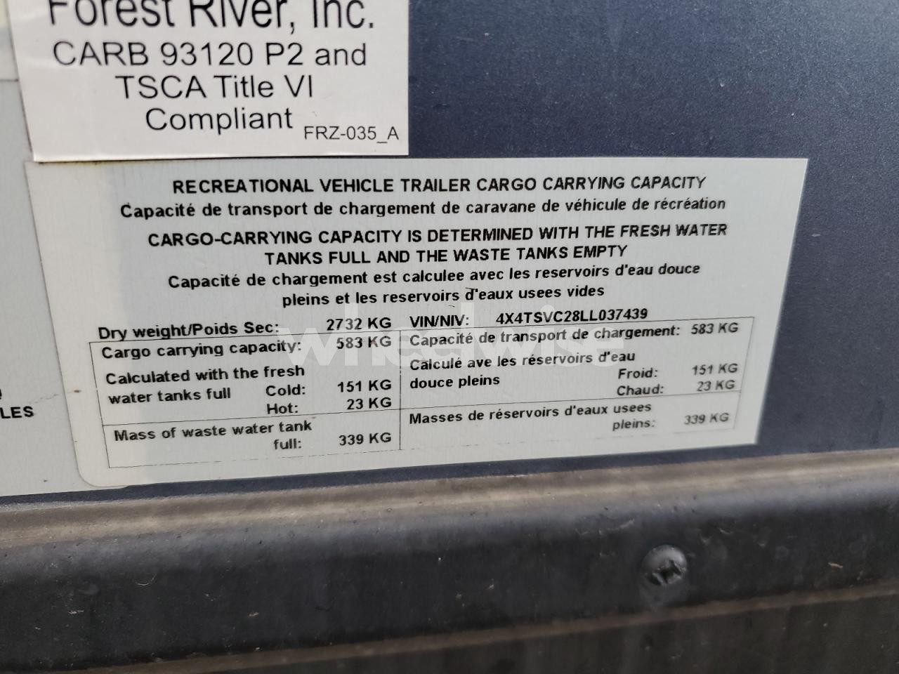 Photo 10 of 2020 SURVEYOR CAMPER (VIN 4X4TSVC28LL037439)