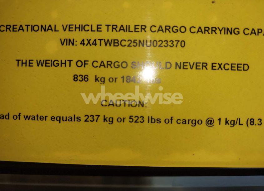 Photo 9 of 2022 Wildwood Other (VIN 4X4TWBC25NU023370)