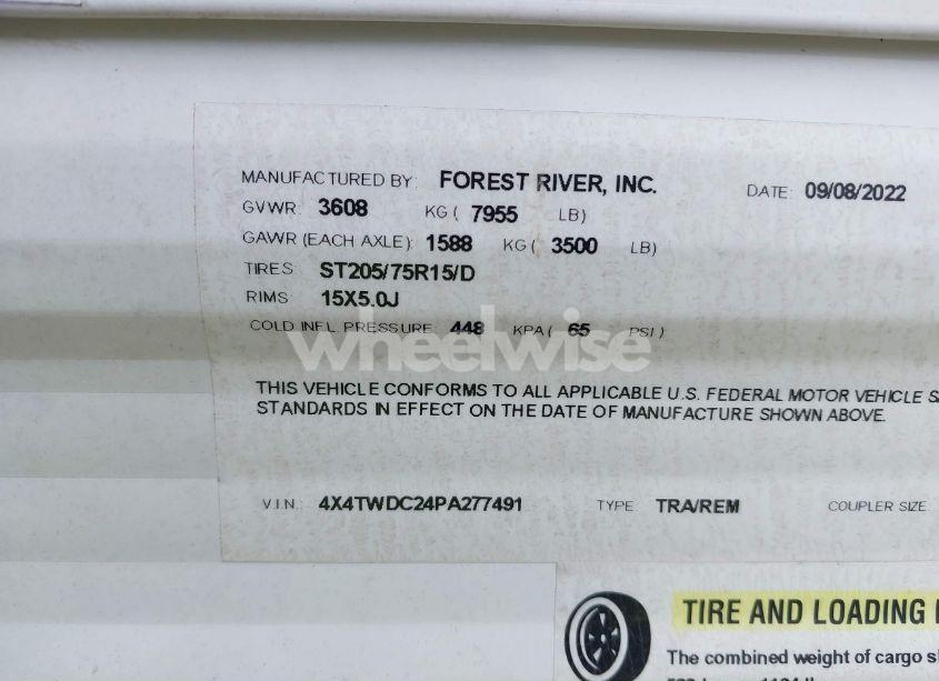 Photo 9 of 2023 Wildwood 27r (VIN 4X4TWDC24PA277491)