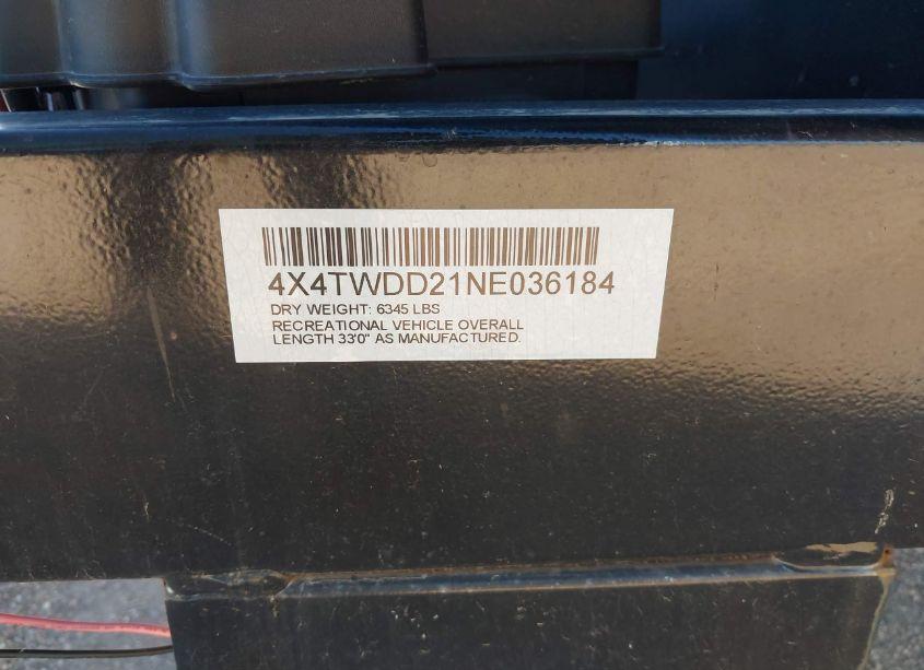 Photo 9 of 2022 Forest River OTHER (VIN 4X4TWDD21NE036184)