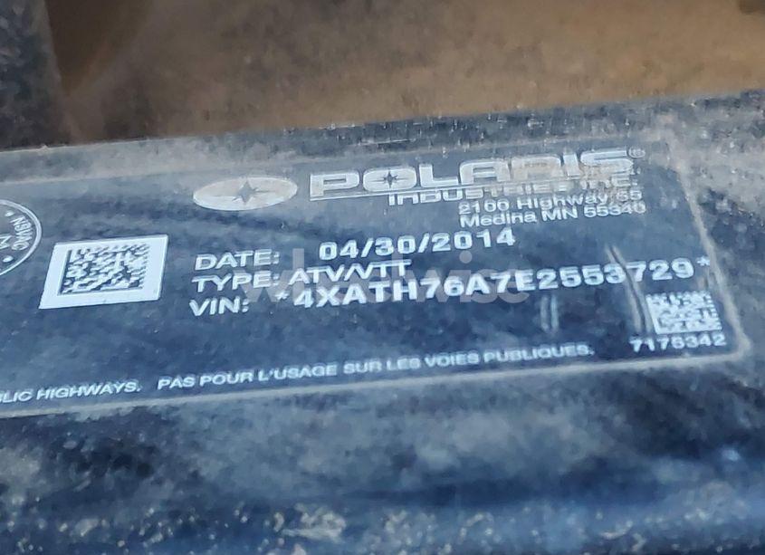 Photo 10 of 2014 Polaris Ranger 800 XP (VIN 4XATH76A7E2553729)