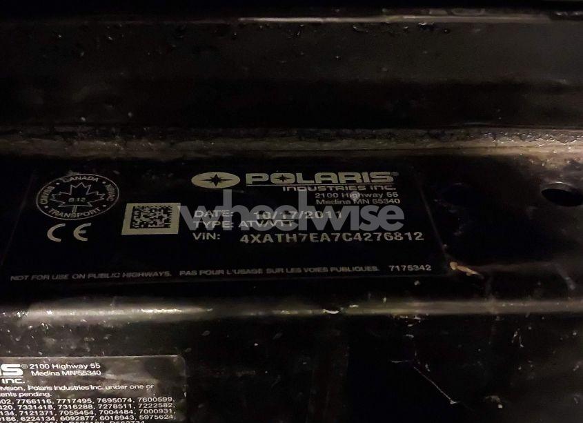 Photo 10 of 2012 Polaris Ranger 800 XP EPS (VIN 4XATH7EA7C4276812)