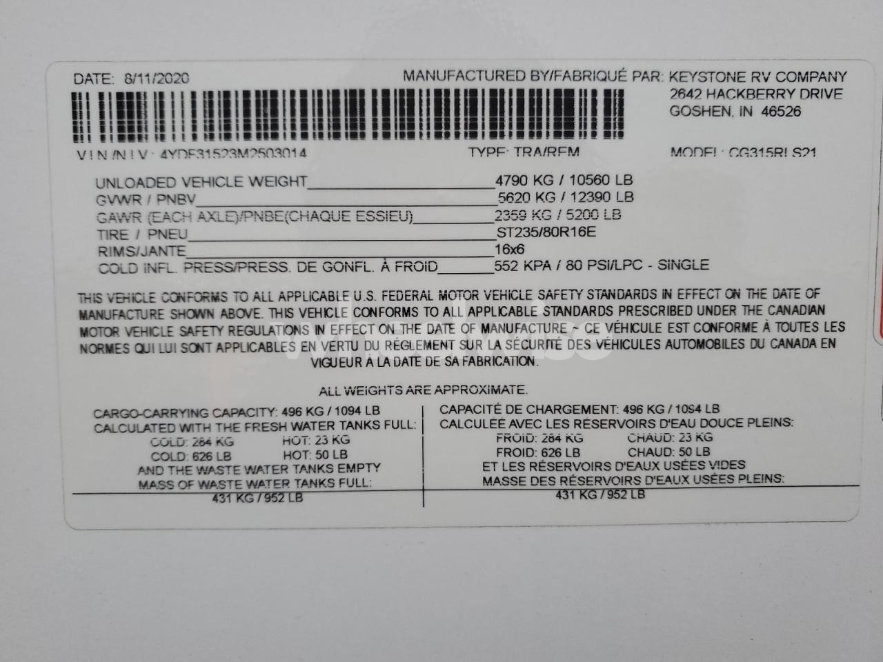 Photo 10 of 2021 KEYSTONE COUGAR (VIN 4YDF31523M2503014)