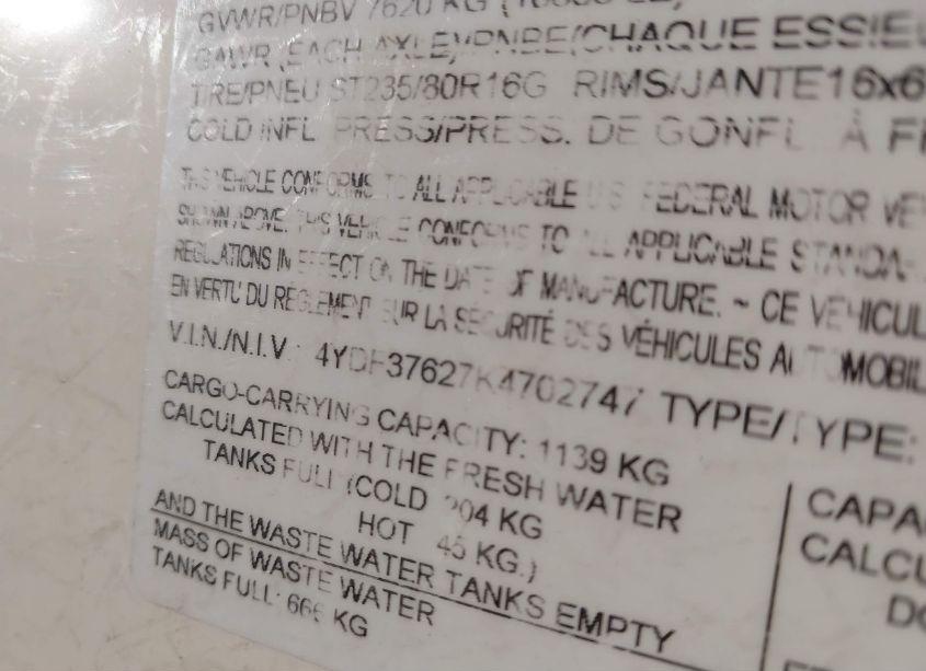 Photo 9 of 2019 Keystone Montana 3761 FL (VIN 4YDF37627K4702747)