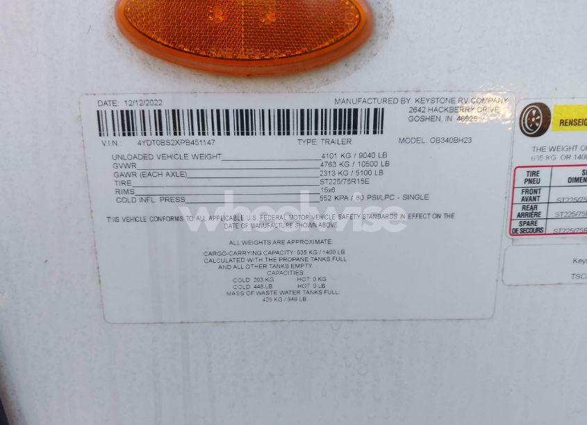 Photo 9 of 2023 Keystone M-340 BH OUTBACK (VIN 4YDT0BS2XPB451147)