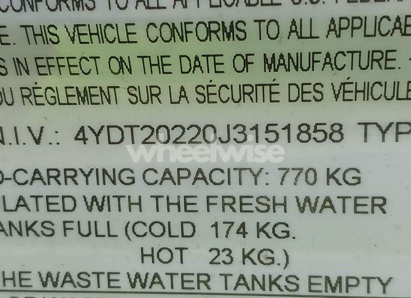 Photo 9 of 2018 Keystone Other (VIN 4YDT20220J3151858)