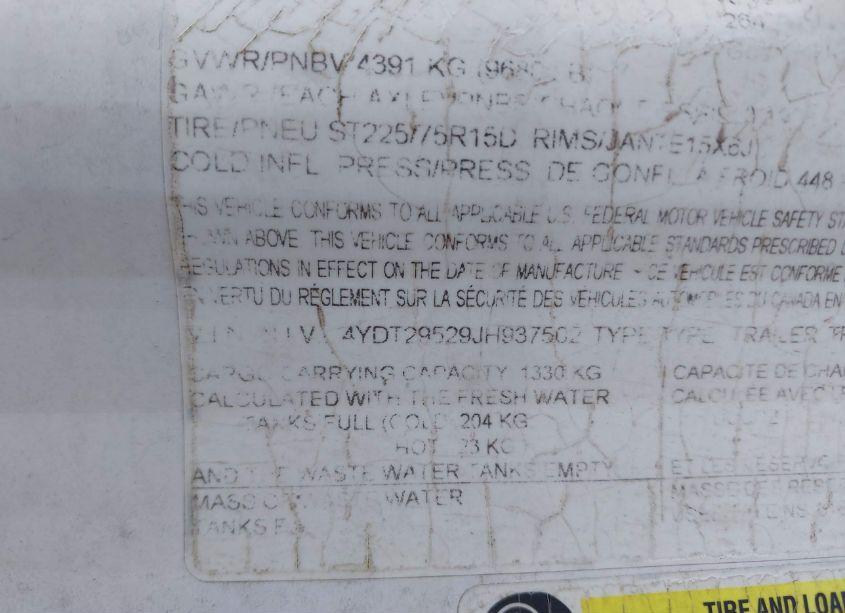 Photo 9 of 2018 Coleman Other N/A (VIN 4YDT29529JH937502)