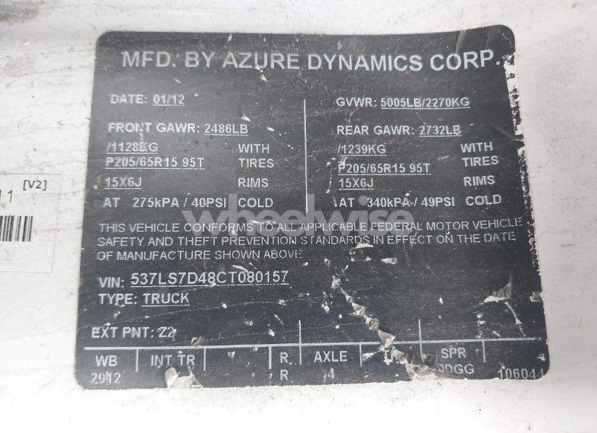 Photo 9 of 2012 Ford Transit CONNECT CARGO (REAR WINDOWS) XLT (VIN 537LS7D48CT080157)