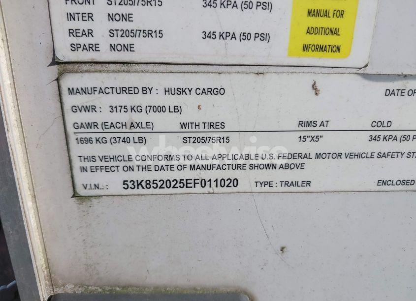 Photo 9 of 2014 Hurricane (VIN 53K852025EF011020)