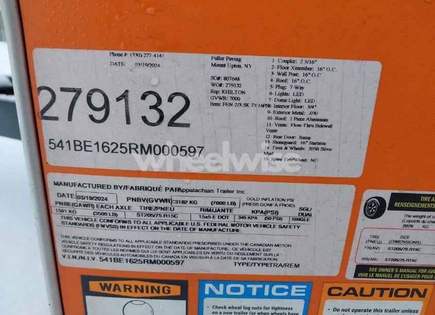Photo 9 of 2024 Appalacian Appalachian N/A (VIN 541BE1625RM000597)