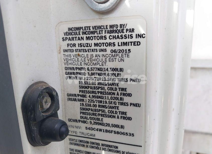 Photo 8 of 2015 Isuzu Npr HD REG (VIN 54DC4W1B6FS806535)