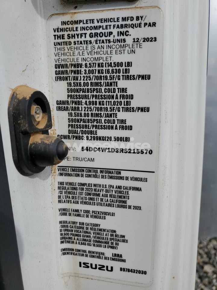 Photo 13 of 2024 ISUZU NPR HD (VIN 54DC4W1D3RS215570)