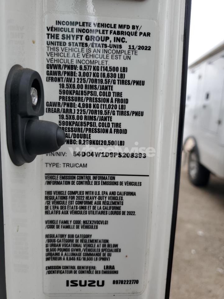 Photo 13 of 2023 ISUZU NPR HD BOX TRUCK (VIN 54DC4W1D9PS208393)