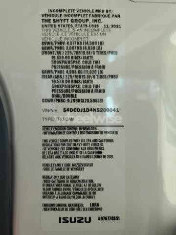 Photo 10 of 2022 CHEVROLET 4500 (VIN 54DCDJ1D4NS200041)