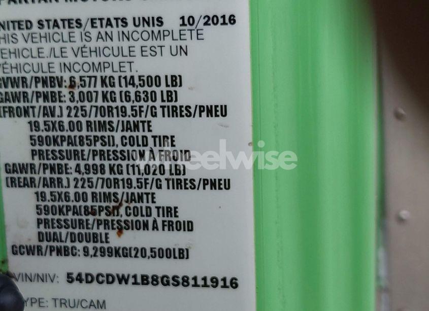 Photo 8 of 2016 Chevrolet 4500 LCF GAS (VIN 54DCDW1B8GS811916)