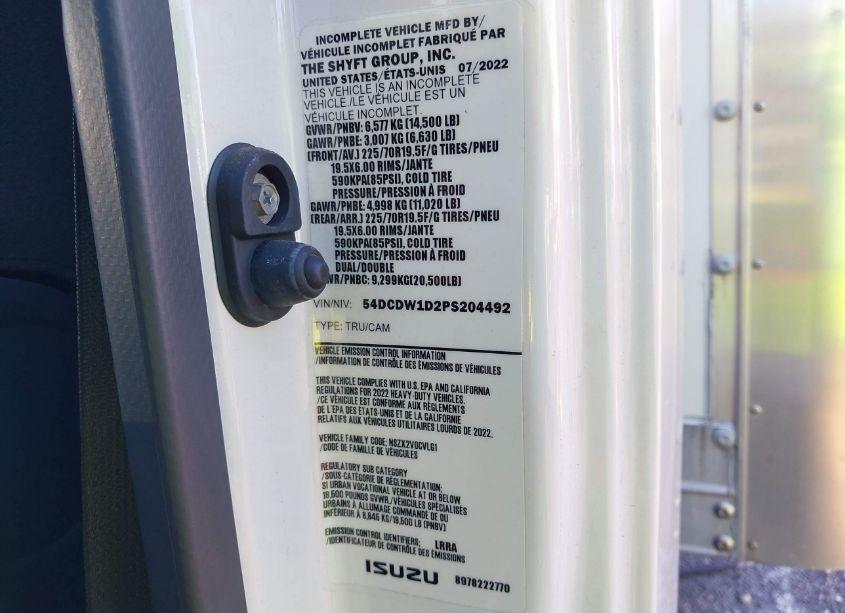 Photo 9 of 2023 Chevrolet 4500 LCF GAS (VIN 54DCDW1D2PS204492)