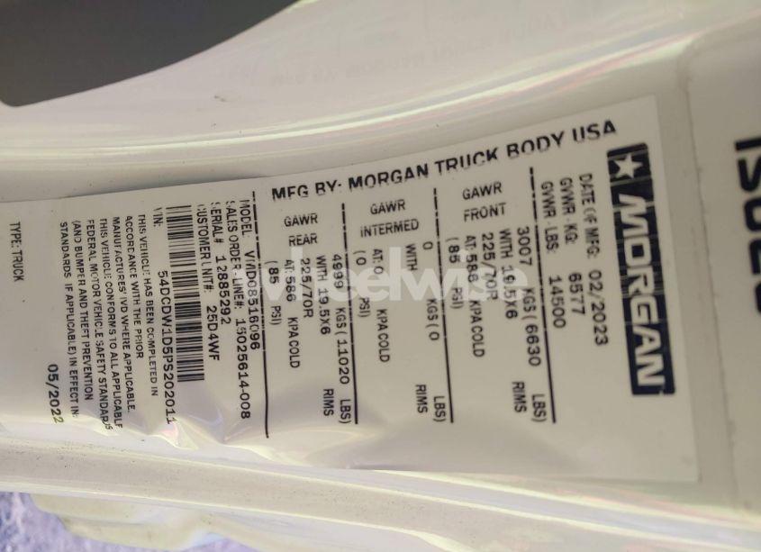 Photo 8 of 2023 Chevrolet 4500 LCF GAS (VIN 54DCDW1D5PS202011)