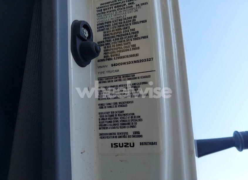 Photo 8 of 2021 Chevrolet 4500 LCF GAS (VIN 54DCDW1DXMS203327)