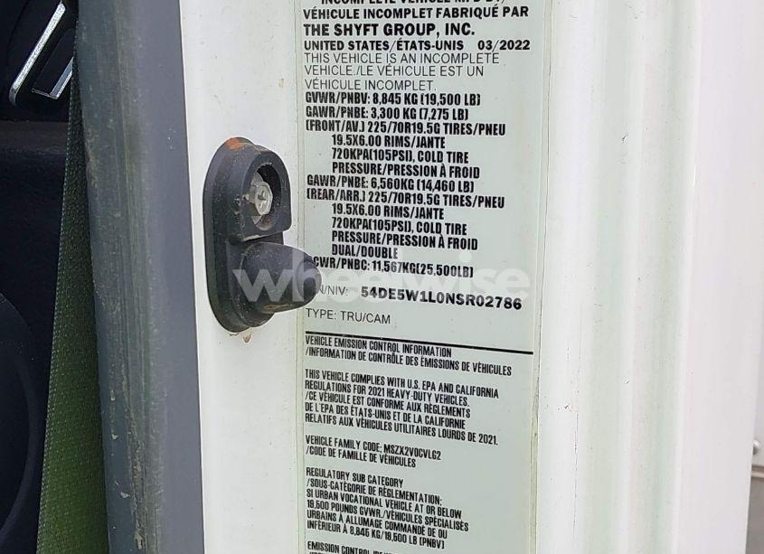 Photo 8 of 2022 Isuzu Nrr (VIN 54DE5W1L0NSR02786)