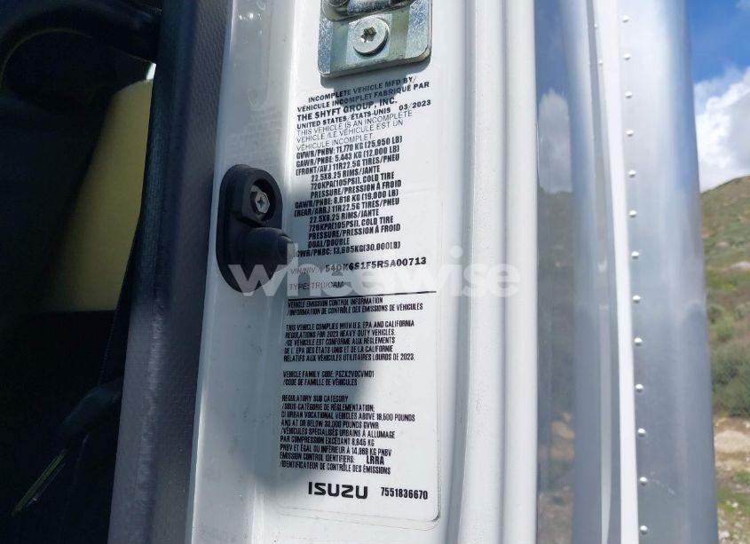 Photo 8 of 2024 Isuzu Ftr N/A (VIN 54DK6S1F5RSA00713)