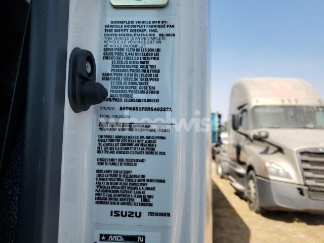 Photo 7 of 2024 ISUZU FTR N/A (VIN 54DK6S1F5RSA02221)