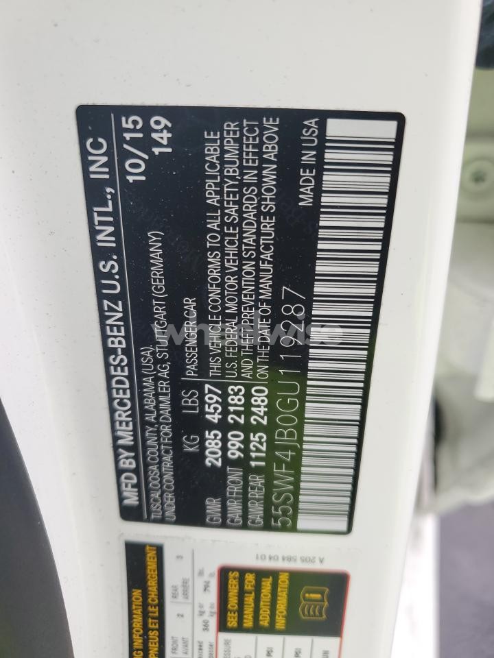 Photo 12 of 2016 MERCEDES-BENZ C 300 (VIN 55SWF4JB0GU119287)