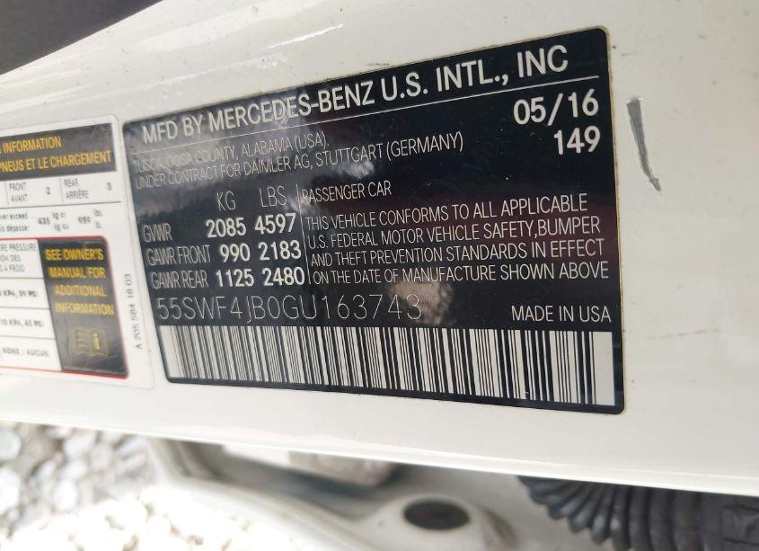 Photo 9 of 2016 Mercedes-benz C-class C 300/LUXURY/SPORT (VIN 55SWF4JB0GU163743)