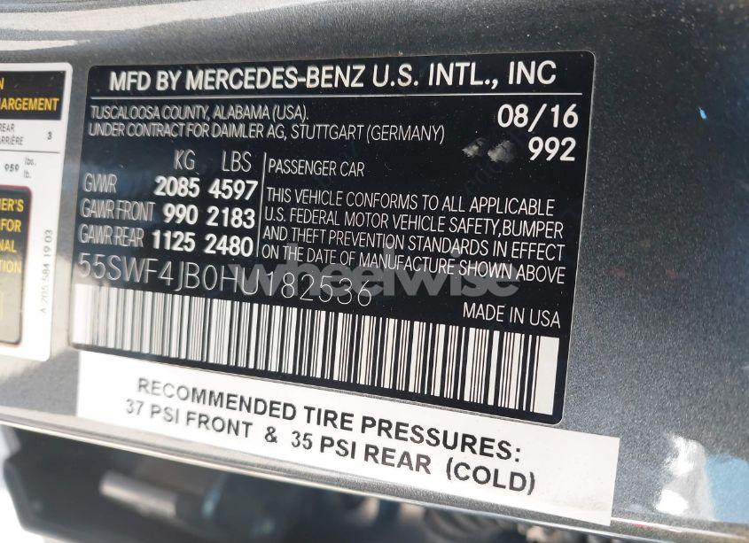 Photo 9 of 2017 Mercedes-benz C 300 LUXURY/SPORT (VIN 55SWF4JB0HU182536)